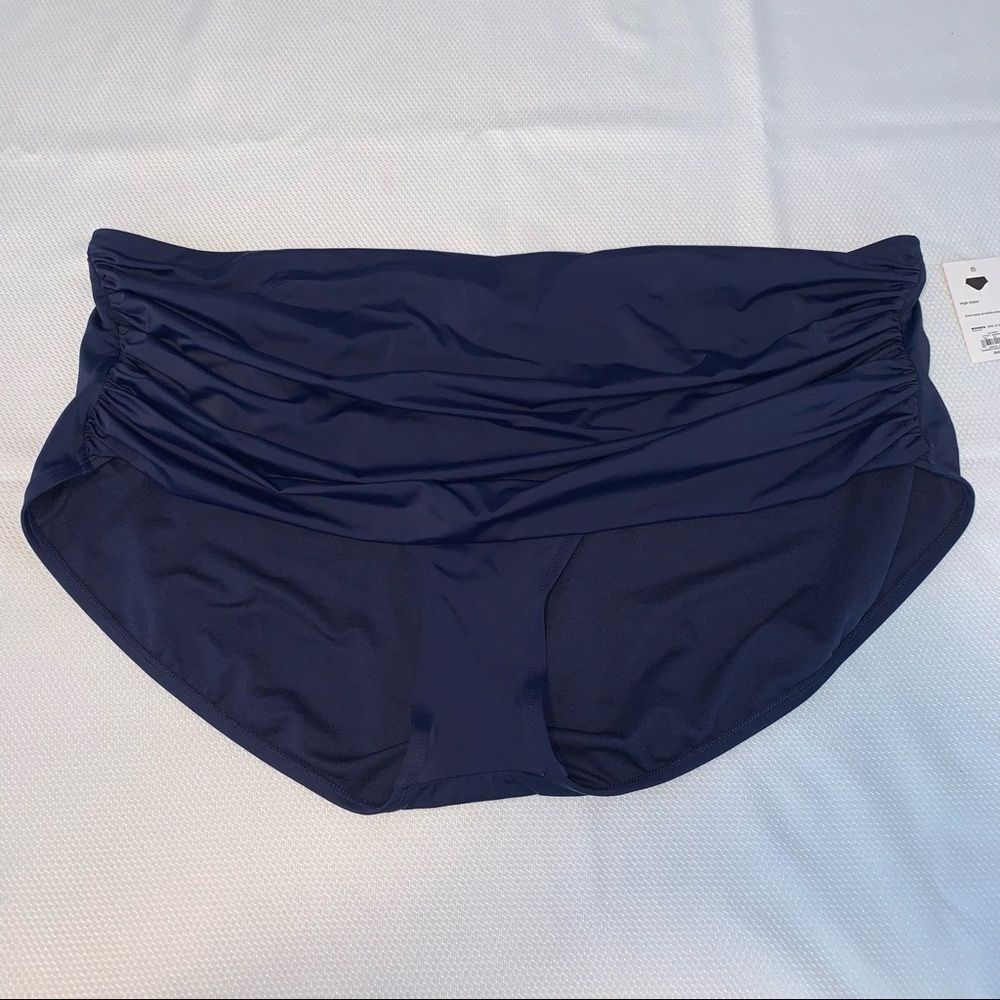 NWT EVRI Swim Bottom, sz 4X, Navy Blue